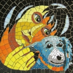 mosaics created to be imbedded into the Dell Children's Medical Center therapy dog wall