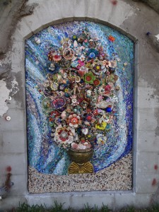 panel three of the mosaic marathon of SAMA 2014 installed in its niche in Smither Park