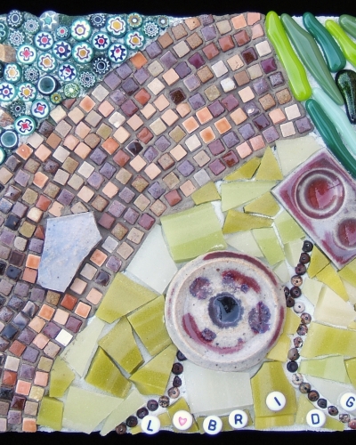 abstract fine art mosaic panel by Lynn Bridge